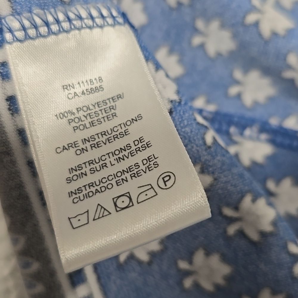 Michael Kors -1907 Wrap Skirt in Paisley Print Blue White Women's Size 14 / XL - Picture 4 of 6